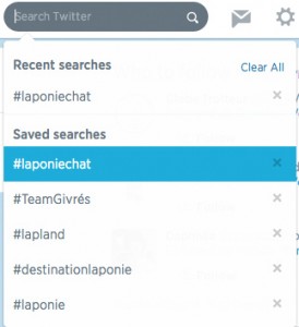 Twitter-Recherche de hashtags suavegardée