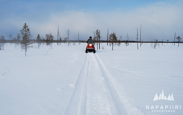 Les bancs de neige en Laponie